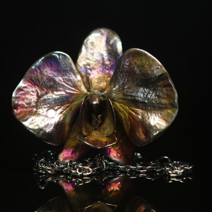 Кулон в серебре Fleur de Magique, Орхидея, фото 2